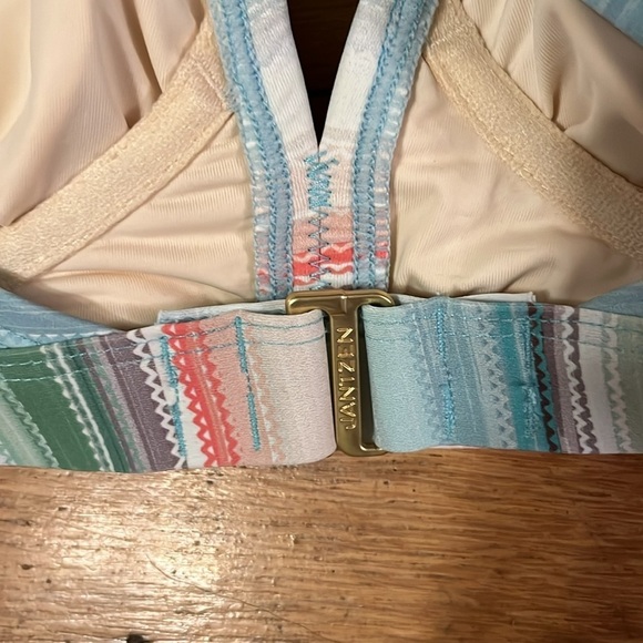 Jantzen striped pastel bikini top - Picture 4 of 5